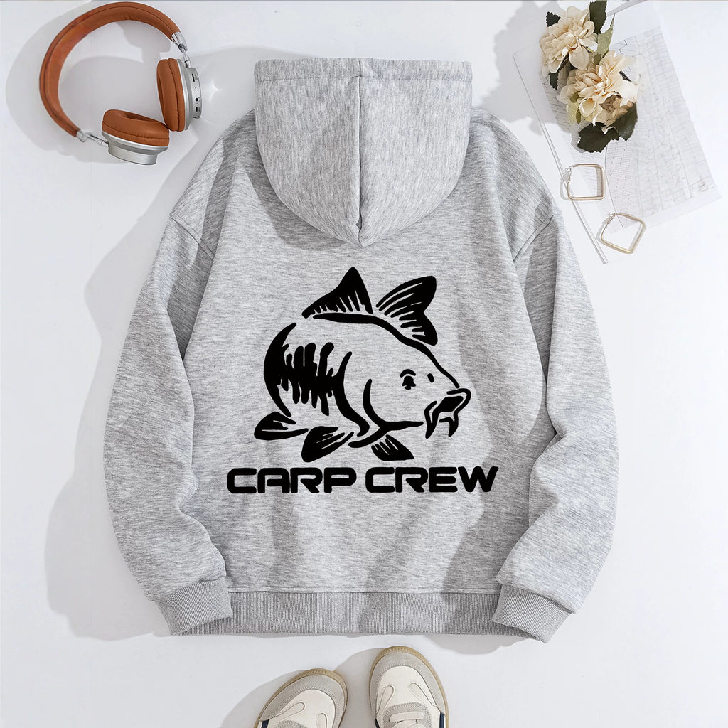 Pocket hooded long sleeved fleece thick hoodie