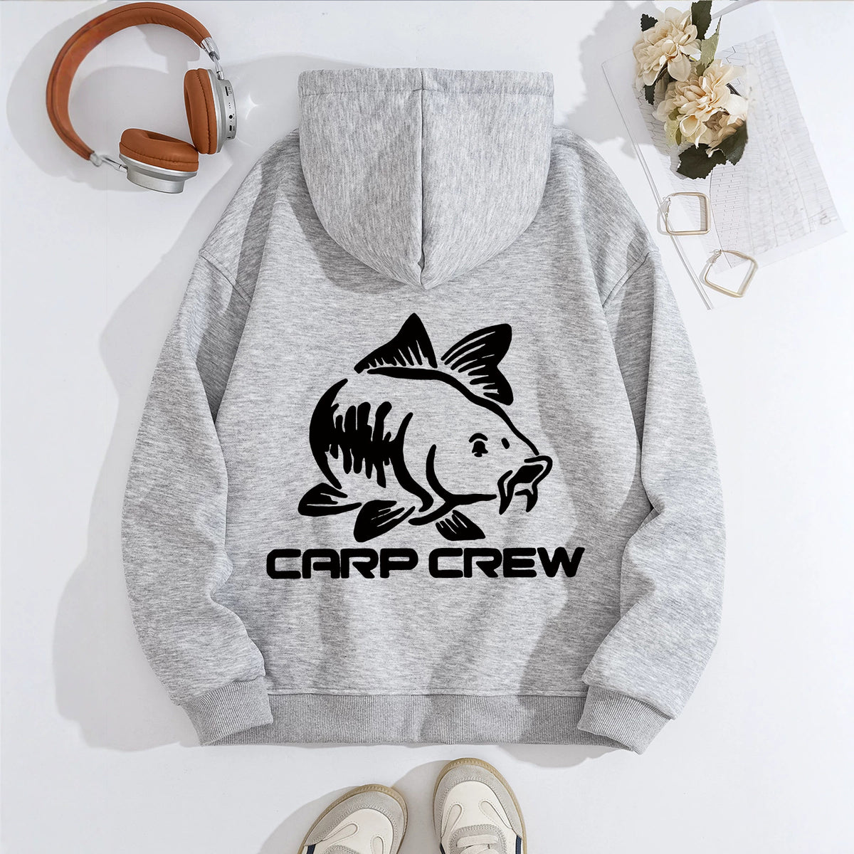 Pocket hooded long sleeved fleece thick hoodie