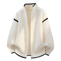 Men's Casual Zip Front Stand Collar Knit Sweater Cardigan