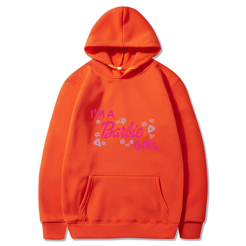 Letter Print Long Sleeve Hooded Sweatshirt
