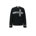 Print Long Sleeve Rivet Collar Men's Waffle T-Shirt