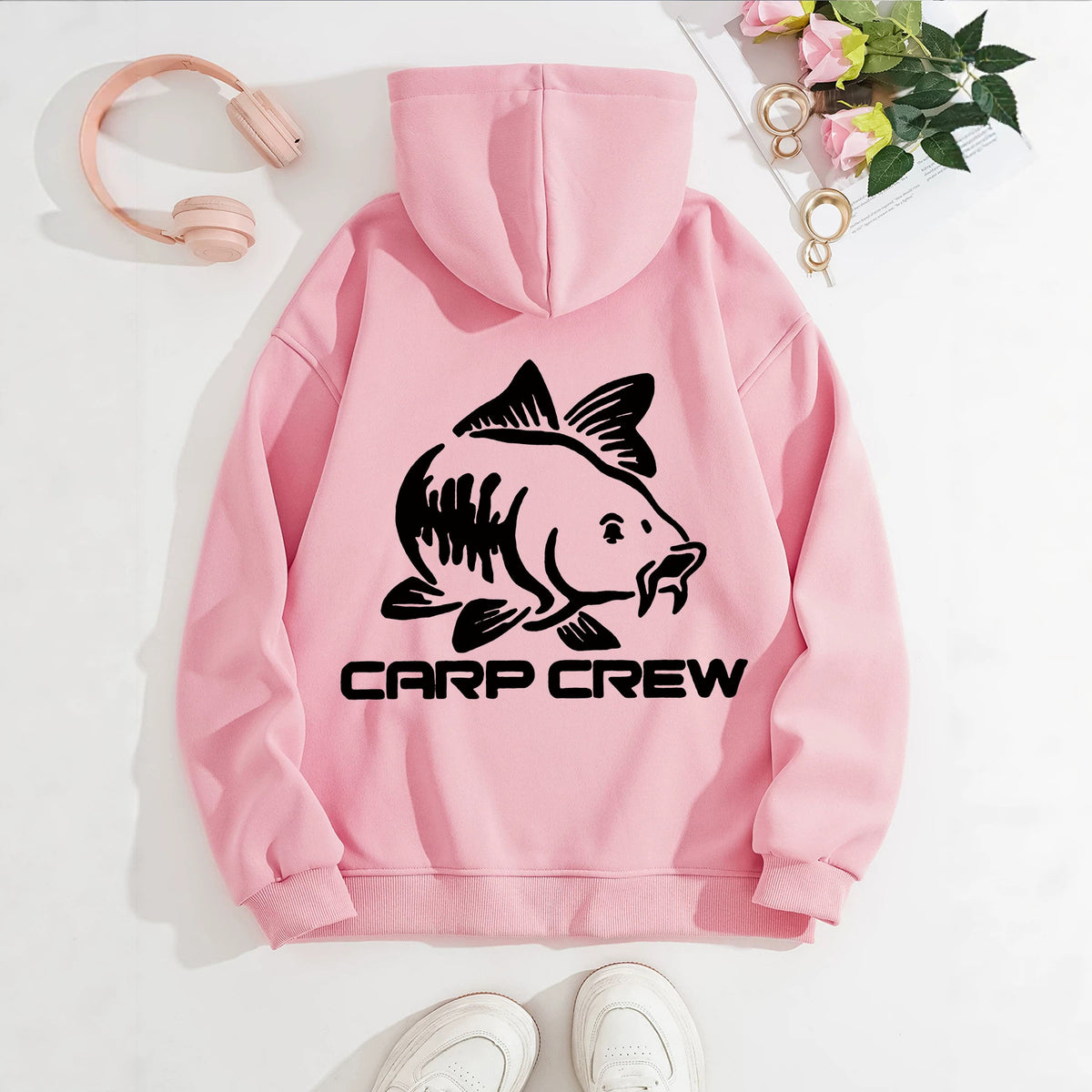 Pocket hooded long sleeved fleece thick hoodie
