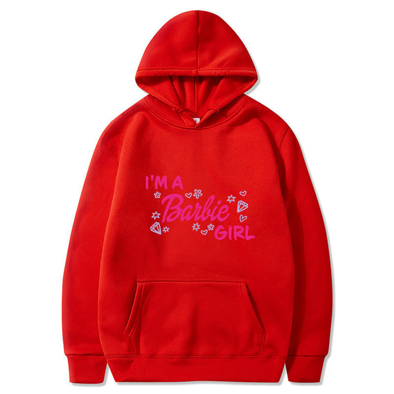 Letter Print Long Sleeve Hooded Sweatshirt