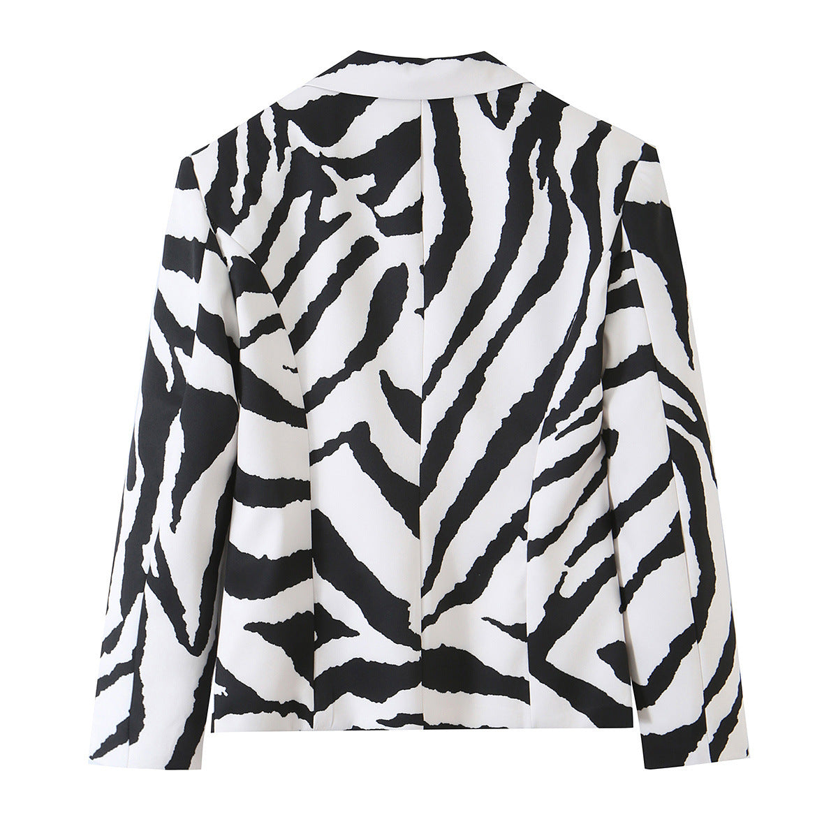 Casual one collar irregular zebra print atmospheric eye suit for women