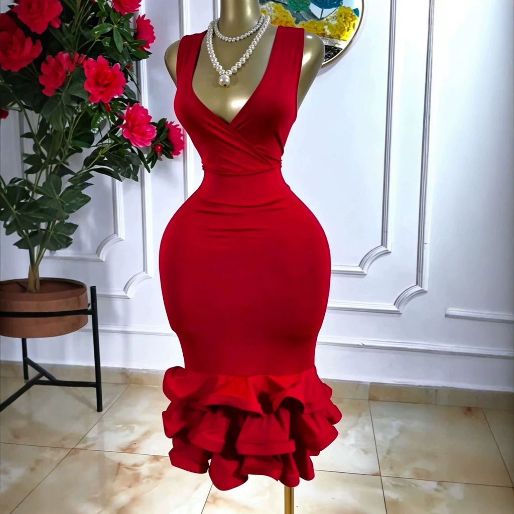V-neck sleeveless dress