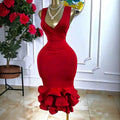 V-neck sleeveless dress