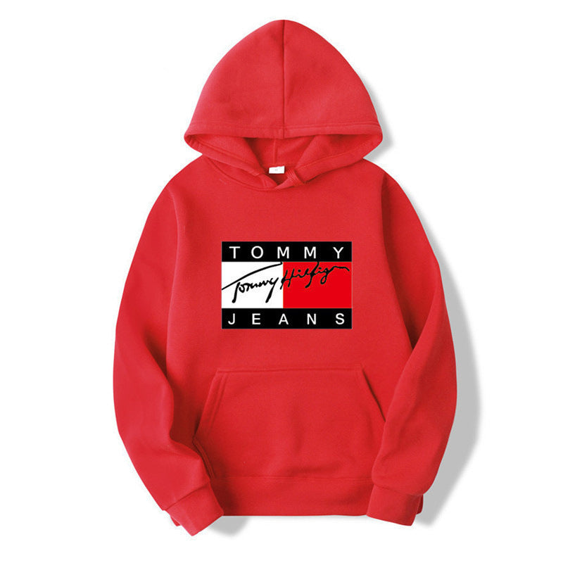 Graphic Print Fleece Hooded Sweatshirt Casual Running Fitness Plus Size