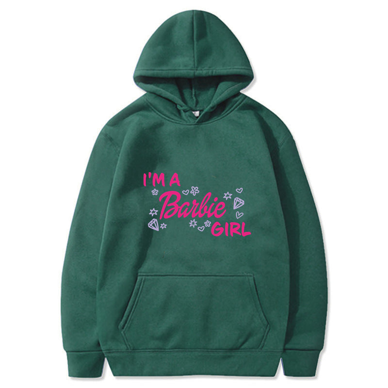 Letter Print Long Sleeve Hooded Sweatshirt