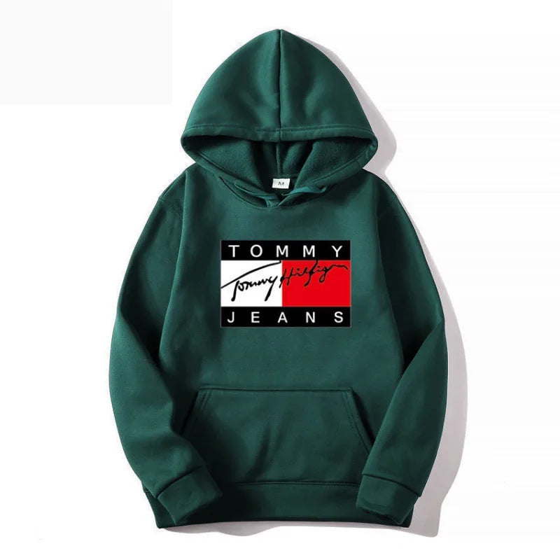 Graphic Print Fleece Hooded Sweatshirt Casual Running Fitness Plus Size