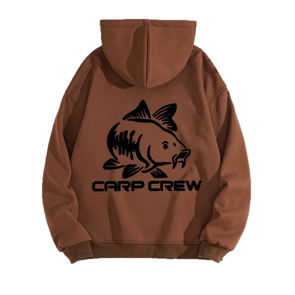 Pocket hooded long sleeved fleece thick hoodie