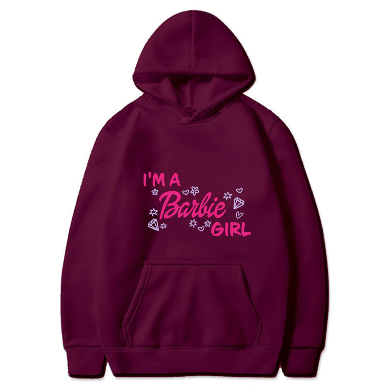 Letter Print Long Sleeve Hooded Sweatshirt