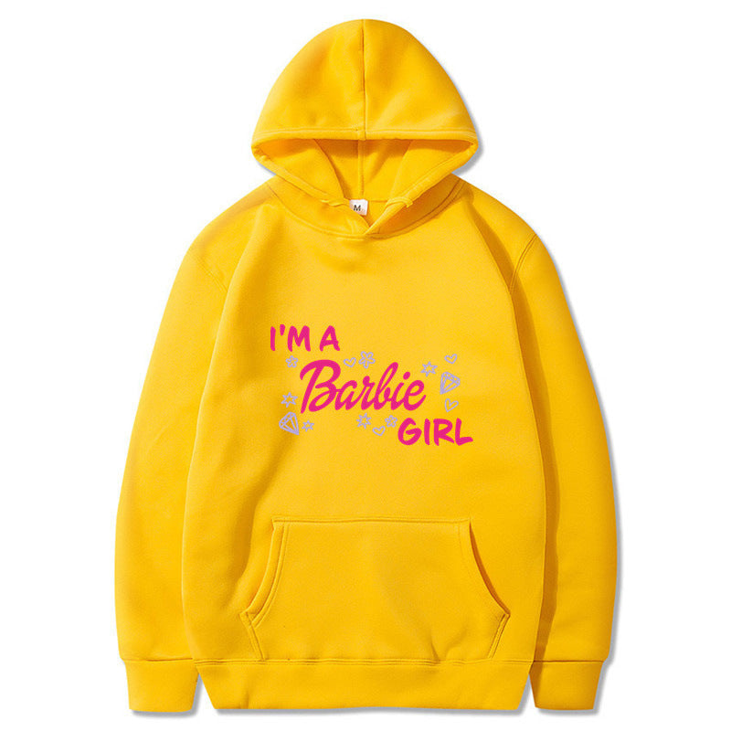 Letter Print Long Sleeve Hooded Sweatshirt