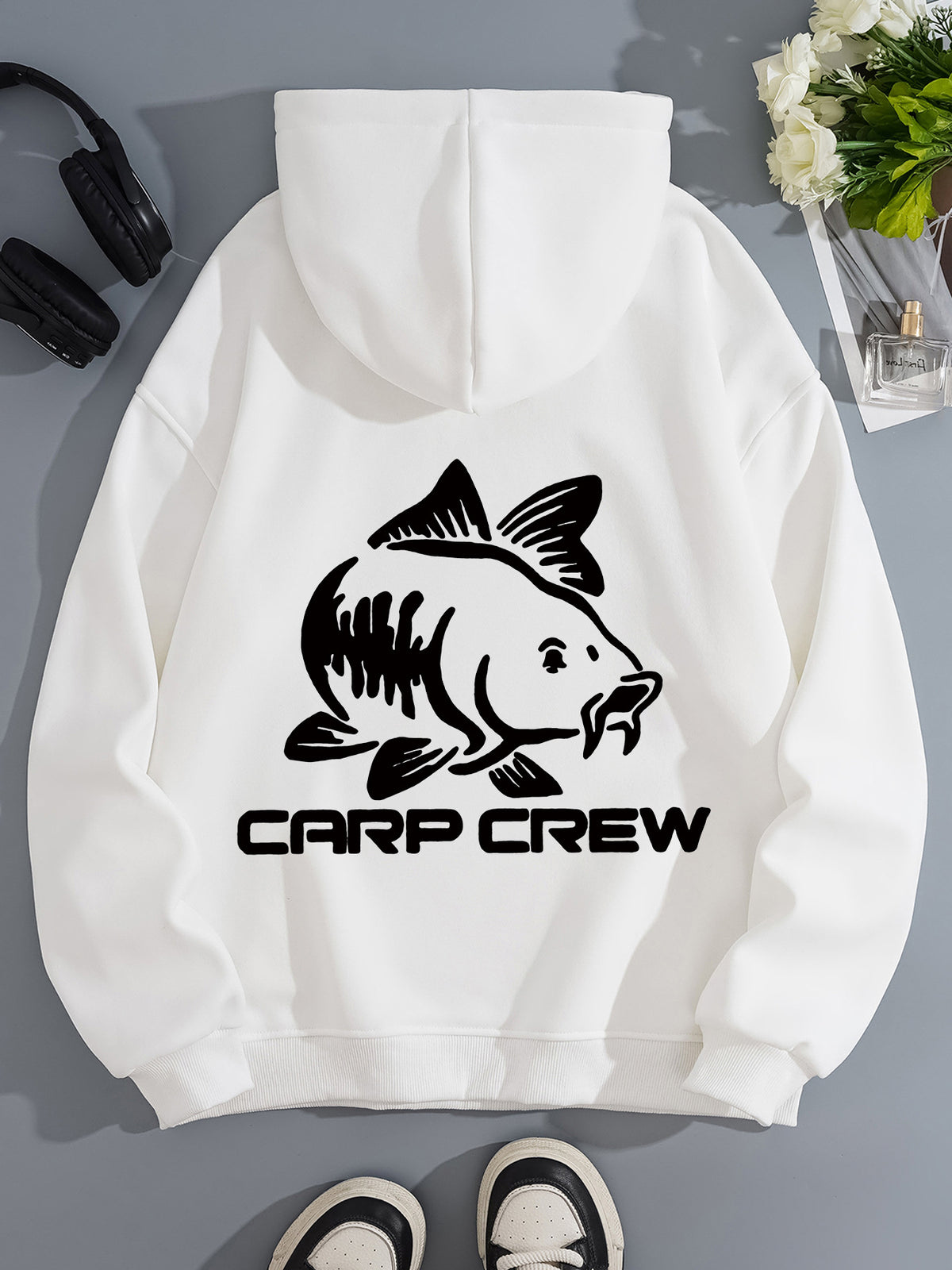 Pocket hooded long sleeved fleece thick hoodie