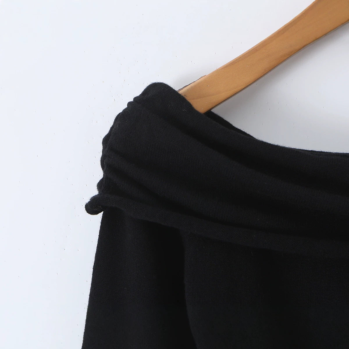 One shoulder handmade crochet irregular sweater for women