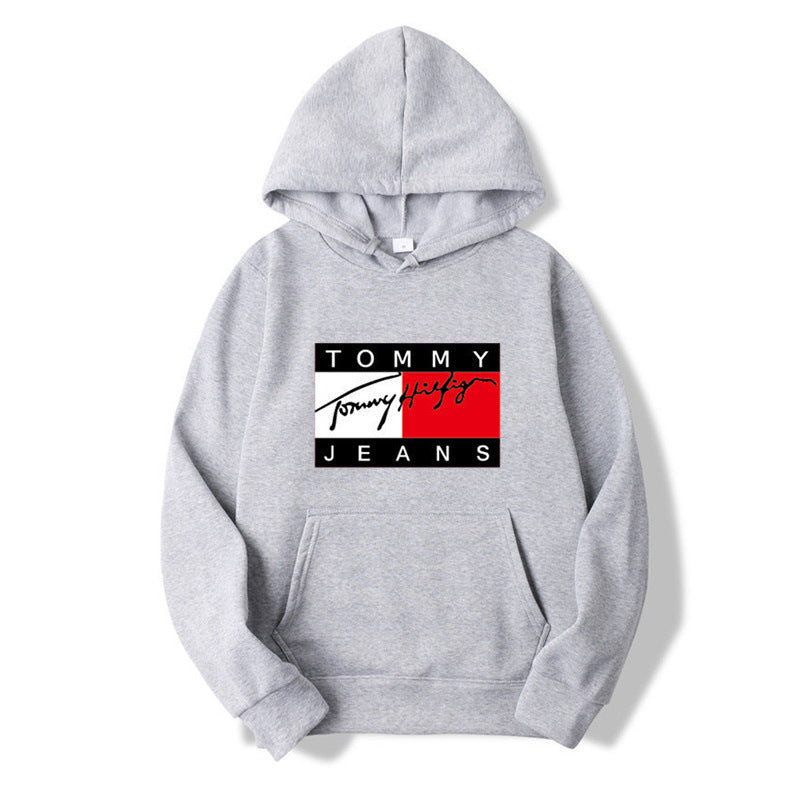 Graphic Print Fleece Hooded Sweatshirt Casual Running Fitness Plus Size