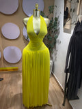 Sleeveless Pleated Mesh Long Formal Dress