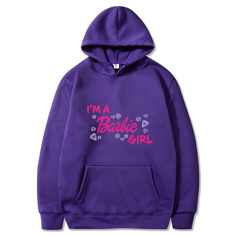 Letter Print Long Sleeve Hooded Sweatshirt