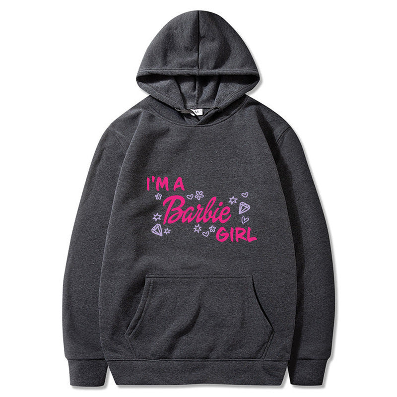 Letter Print Long Sleeve Hooded Sweatshirt