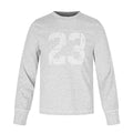 Printed Crew Neck Long Sleeve T-Shirt with Contrast Topstitching Loose Casual Top
