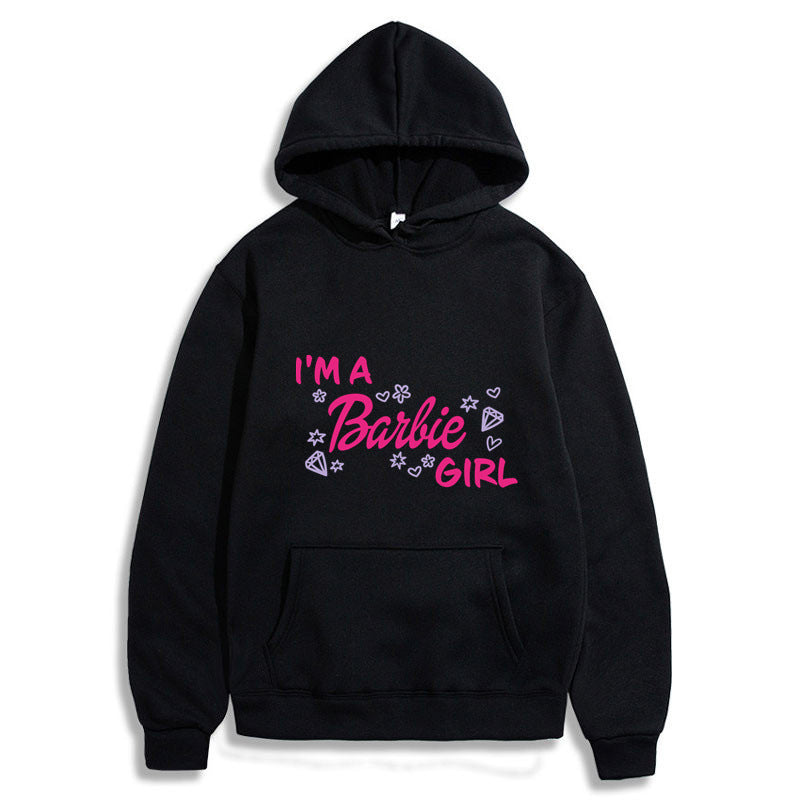 Letter Print Long Sleeve Hooded Sweatshirt