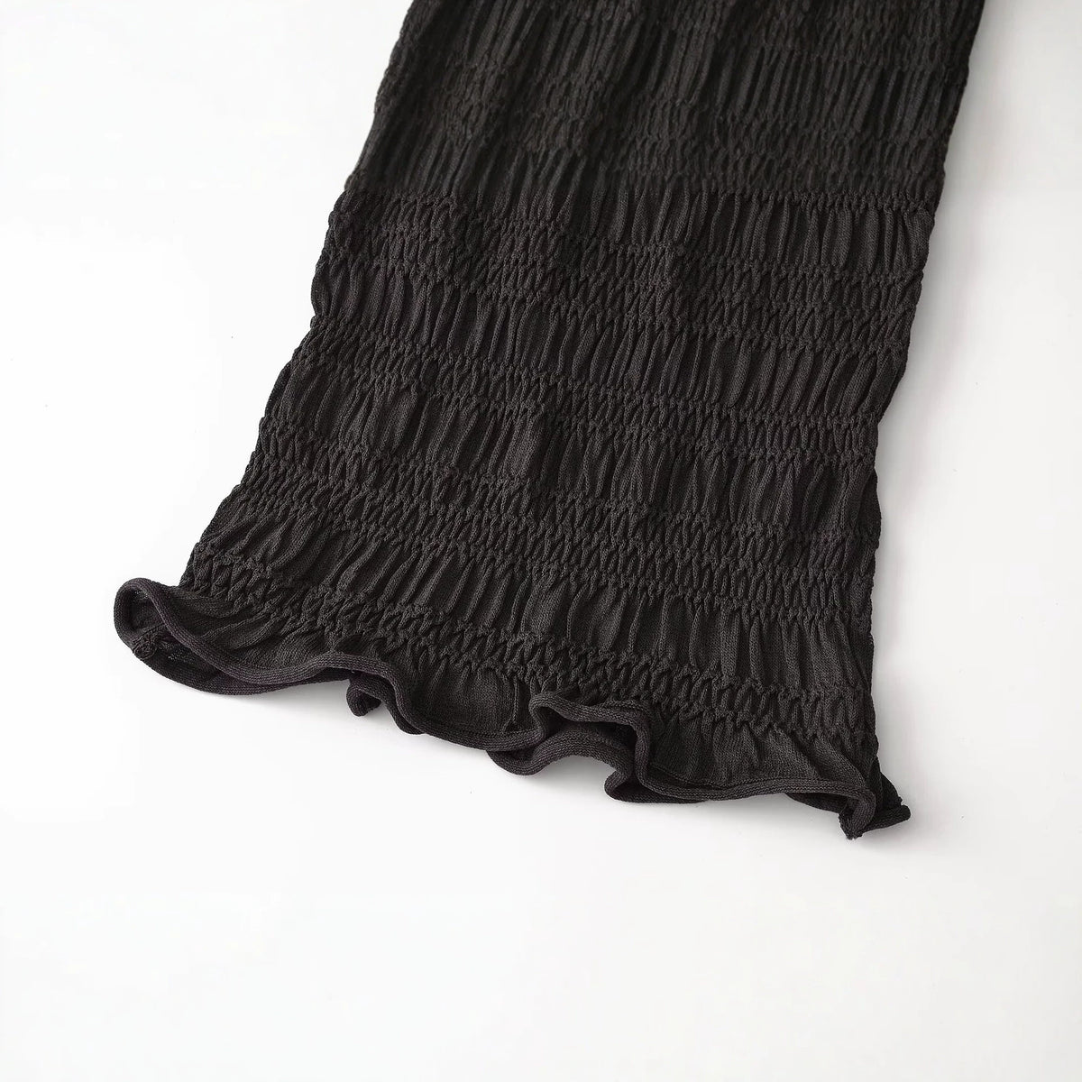 Casual slim pleated honeycomb knitted sweater for women