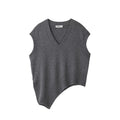 Women's V-neck Knitted Shirt Tank Top Sweater